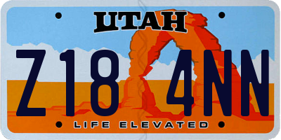 UT license plate Z184NN
