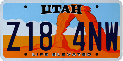 UT license plate Z184NW
