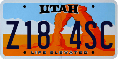 UT license plate Z184SC