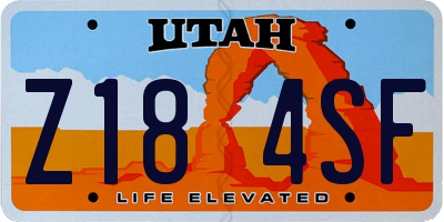 UT license plate Z184SF