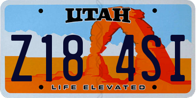 UT license plate Z184SI