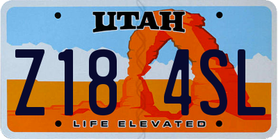 UT license plate Z184SL