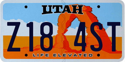 UT license plate Z184ST