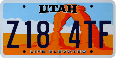 UT license plate Z184TF