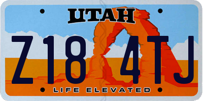 UT license plate Z184TJ