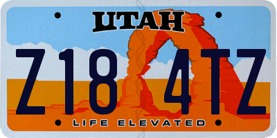 UT license plate Z184TZ
