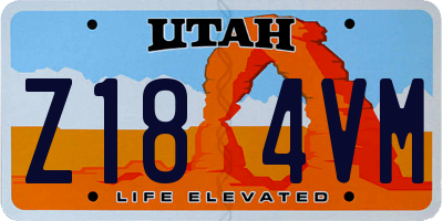 UT license plate Z184VM