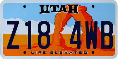 UT license plate Z184WB