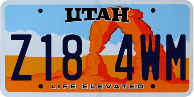 UT license plate Z184WM