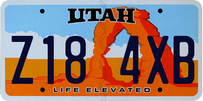 UT license plate Z184XB