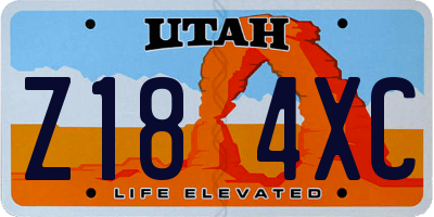 UT license plate Z184XC