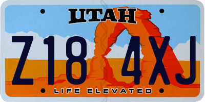 UT license plate Z184XJ