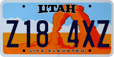 UT license plate Z184XZ