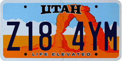 UT license plate Z184YM