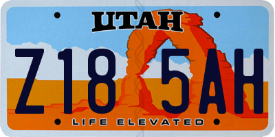 UT license plate Z185AH