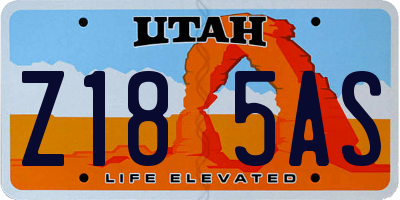 UT license plate Z185AS