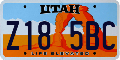 UT license plate Z185BC