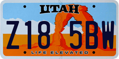 UT license plate Z185BW