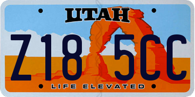 UT license plate Z185CC