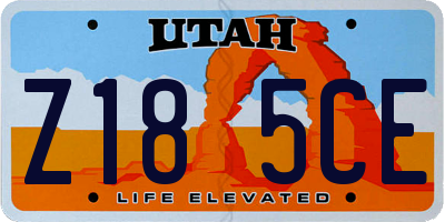 UT license plate Z185CE