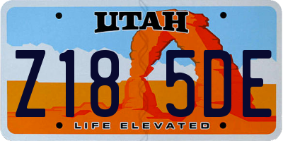 UT license plate Z185DE
