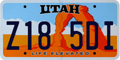 UT license plate Z185DI