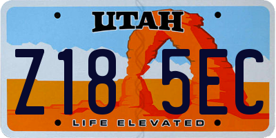 UT license plate Z185EC