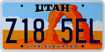 UT license plate Z185EL