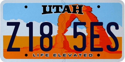 UT license plate Z185ES