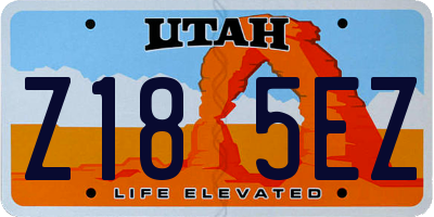 UT license plate Z185EZ
