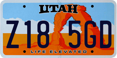 UT license plate Z185GD