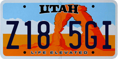 UT license plate Z185GI