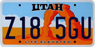 UT license plate Z185GU