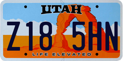 UT license plate Z185HN