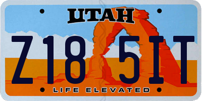 UT license plate Z185IT
