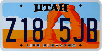 UT license plate Z185JB