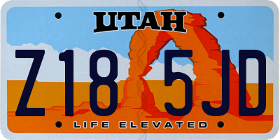 UT license plate Z185JD
