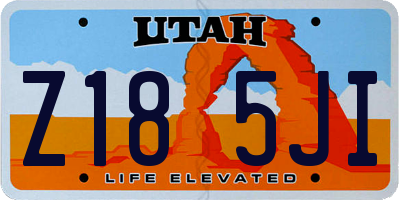 UT license plate Z185JI