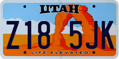 UT license plate Z185JK