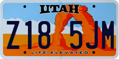 UT license plate Z185JM