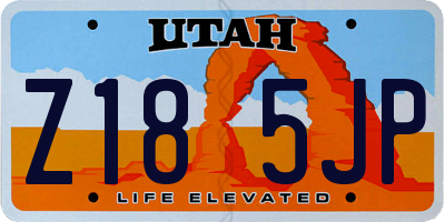 UT license plate Z185JP