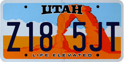 UT license plate Z185JT