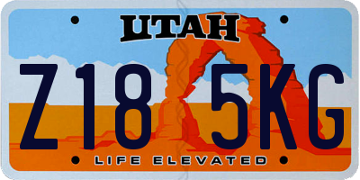 UT license plate Z185KG