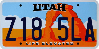 UT license plate Z185LA