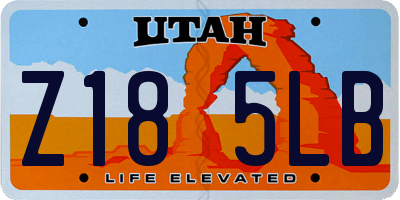 UT license plate Z185LB