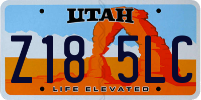 UT license plate Z185LC