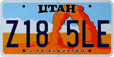 UT license plate Z185LE