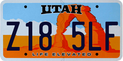 UT license plate Z185LF
