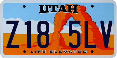 UT license plate Z185LV