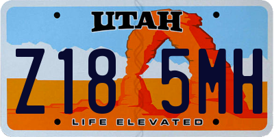 UT license plate Z185MH